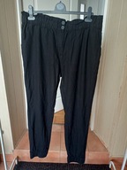 44 gina spodnie materiałowe chinosy czarne wysoki stan rurki