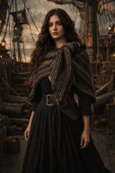 PRZEPIĘKNA DUŻA WEŁNIANA MIĘKKA CIEPŁA 'PIRACKA' CHUSTA_NARZUTKA_NA PREZENT