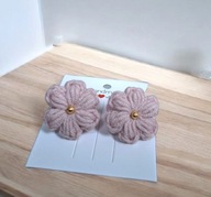 Mini gumki do włosów szydełkowe kwiatki handmade 2 szt.