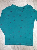 Zielona bluzka koszulka w gwiazdki Reserved 92 bdb