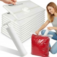 Worki próżniowe na ubrania 10 szt 40x60 mocne wielokrotnego użytku POMPKA
