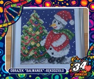 Obrazek "Bałwanek" - rękodzieło