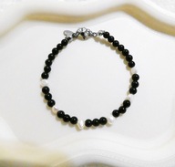 Bransoletka z naturalną perłą słodkowodną i koralikami szklanymi