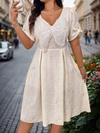 Tanio !_NOWA elegancka WYSMUKLAJĄCA sukienka SHEIN_HAFT cekiny+perełki_r.44