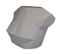 Doniczka plastikowa geometryczna biała kobieta tors piersi Low Poly 17cm 3D