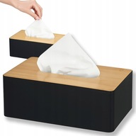 CHUSTECZNIK BAMBUSOWY PUDEŁKO NA CHUSTECZKI CZARNE LOFT ECO ORGANIZER 21CM