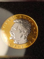 MONETA 10 ZŁ WERSJA POKRYTA ZŁOTEM I RODEM 1977 R.