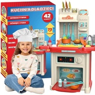 KUCHNIA DLA DZIECI Z KRANEM I AKCESORIAMI 42 ELEMENTY WIELOKOLOROWA ZABAWKA
