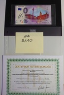 0 euro Warszawa z certyfikatem ręcznie malowany nr2 jedyny rarytas Unikat