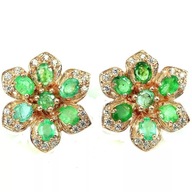 KOLCZYKI - NATURALNE SZMARAGDY