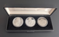 Monety srebrne, zestaw, Ochrona Środowiska