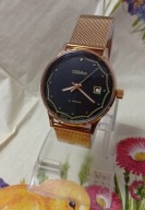 Sława - 21 kam. złocona kop. datownik nowa bransoleta , zegarek sprawny