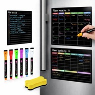 TABLICA MAGNETYCZNA SUCHOŚCIERALNA PLANER KALENDARZ NA LODÓWKĘ DZIENNY+