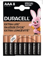 Bateria alkaliczna Duracell AAA (R3) 8 szt.