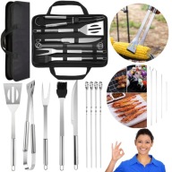 ZESTAW DO GRILLOWANIA AKCESORIA GRILL WIDELEC NÓŻ SZCZYPCE SZPIKULCE PĘDZEL