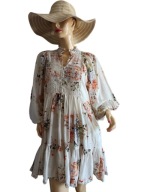 by Ti Mo SUKIENKA boho folk koronki hafty S -36