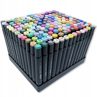 MARKERY ALKOHOLOWE 168 SZT DWUSTRONNE FLAMASTRY PISAKI ZESTAW TOUCH