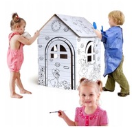 DOMEK DLA DZIECI DUŻY DO MALOWANIA KOLOROWANKA KARTONOWY XXL Z TEKTURY