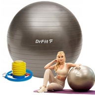PIŁKA FITNESS 75CM DO ĆWICZEŃ REHABILITACJI GIMNASTYCZNA + POMPKA DRFIT