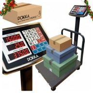 WAGA ELEKTRONICZNA I MAGAZYNOWA SKLEPOWA PLATFORMOWA + AKUMULATOR LCD 150KG