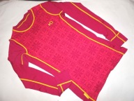 KARI TRAA "XS" BLUZKA TERMICZNA 60% MERINO WZORKI SUPER J.NOWA!