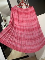 J Spódnica Clasics plisowana folkowy artystyczny wzór odcienie różu XL