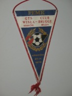 WISŁA KRAKÓW - CLUB BRUGGE Puchar UEFA 1978 proporczyk