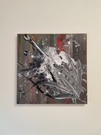 Obraz na płótnie, akryl technika pouring