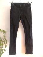 Damskie jeansy ASOS 36 czarne basic W28 L30 slim fit (J08)