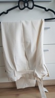 Spodnie damskie eleganckie kremowe __ wysoki stan 38 j.NOWE
