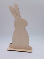 Zając ze sklejki królik decoupage na podstawce 15cm