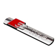 EMBLEMAT ZNACZEK S-LINE SLINE DLA AUDI NAKLEJKA srebrny