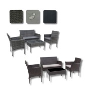 ZESTAW MEBLI OGRODOWYCH TECHNORATTAN MTG TRADE GROUP SZARY 4 EL.