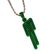 Naszyjnik wisiorek chain Billie Eilish bad guy Zielony prezent