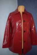 Piękny płaszcz bordowy lakierowany eco skóra nowy_42