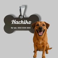 Adresówka dla psa stalowa identyfikator swój grawer kość zawieszka