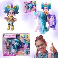 KOOKYYLOOS ZESTAW LALECZKA AURORA JEDNOROŻEC STAR Z WŁOSAMI + AKCESORIA