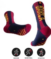 SKARPETY PIŁKARSKIE - FC BARCA - SPORTOWE ODDYCHAJĄCE WYTRZYMAŁAŁE R. 39-42