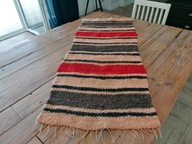 CEPELIA GRUBY WEŁNIANY TKANY KILIM KAPA NARZUTA PASIAK 60 x 145