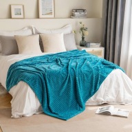 MIULEE Turkusowy Koc Flanelowy Polar 150x200 cm Lekki Miękki Puszysty