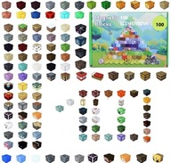 KLOCKI MAGNETYCZNE KONSTRUKCYJNE 100 ELEMENTÓW ZESTAW KREATYWNY DLA DZIECI