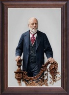 Obraz Jan Bloch portret w drewnianej ramie ze szkłem