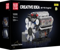 Klocki Konstrukcyjne Mould King wolnossący silnik ośmiocylindrowy V8