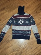 Sweter dziecięcy golf ciepły 158/164