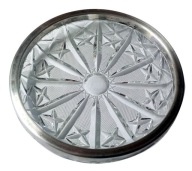 Kryształowa patera z metalową obręczą HEPRA MET