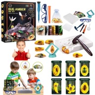 WYKOPALISKA SKAMIELINY OWADÓW BURSZTYNY ZESTAW ARCHEOLOG ZABAWKA DLA DZIECI