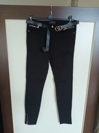 Spodnie z zamkami i paskiem Mohito wyższy stan M 38