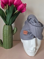 Turban wafelkowy do włosów 100% bawełna | ręcznie robiony | szybkoschnący