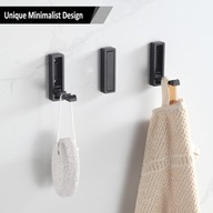 Zestaw 3 czarnych metalowych haczyków ściennych BGL