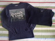 Pepco 2 bluzki granat obrazek i w paski nowa roz 158-164